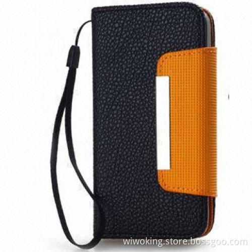 Leather Wallet Case for iPhone 4/4S, 5, Available in Various Colors